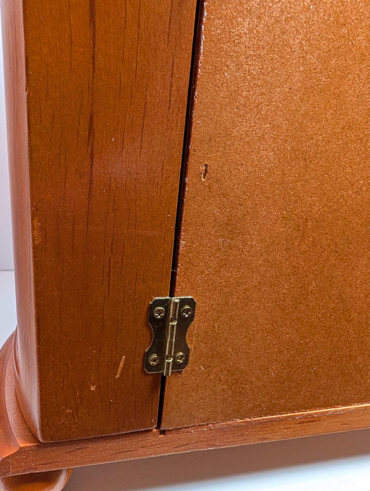 Vintage Solid Wood Jewelry Cabinet – Table Top Armoire 15.5”x13”x8.25” Nice!