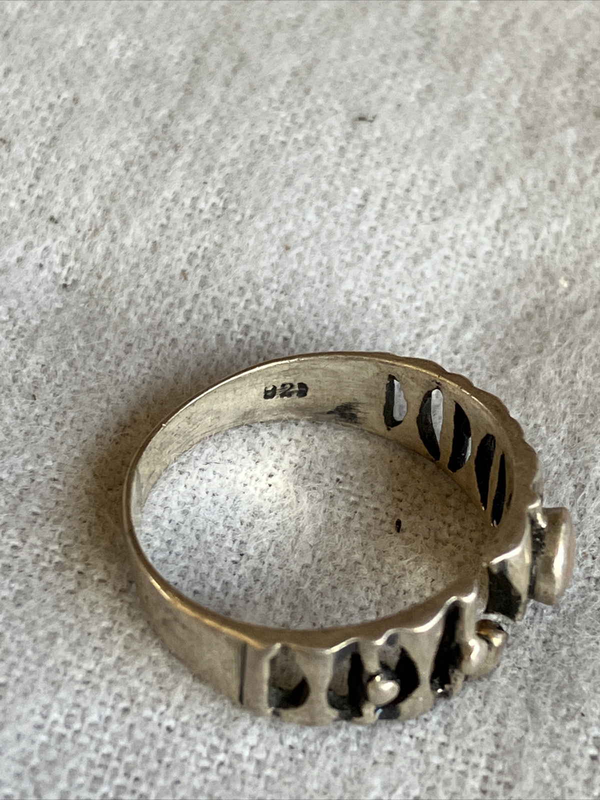 Vintage Sterling Silver Opal Ring Size 7 2.9 Grams ~ J45
