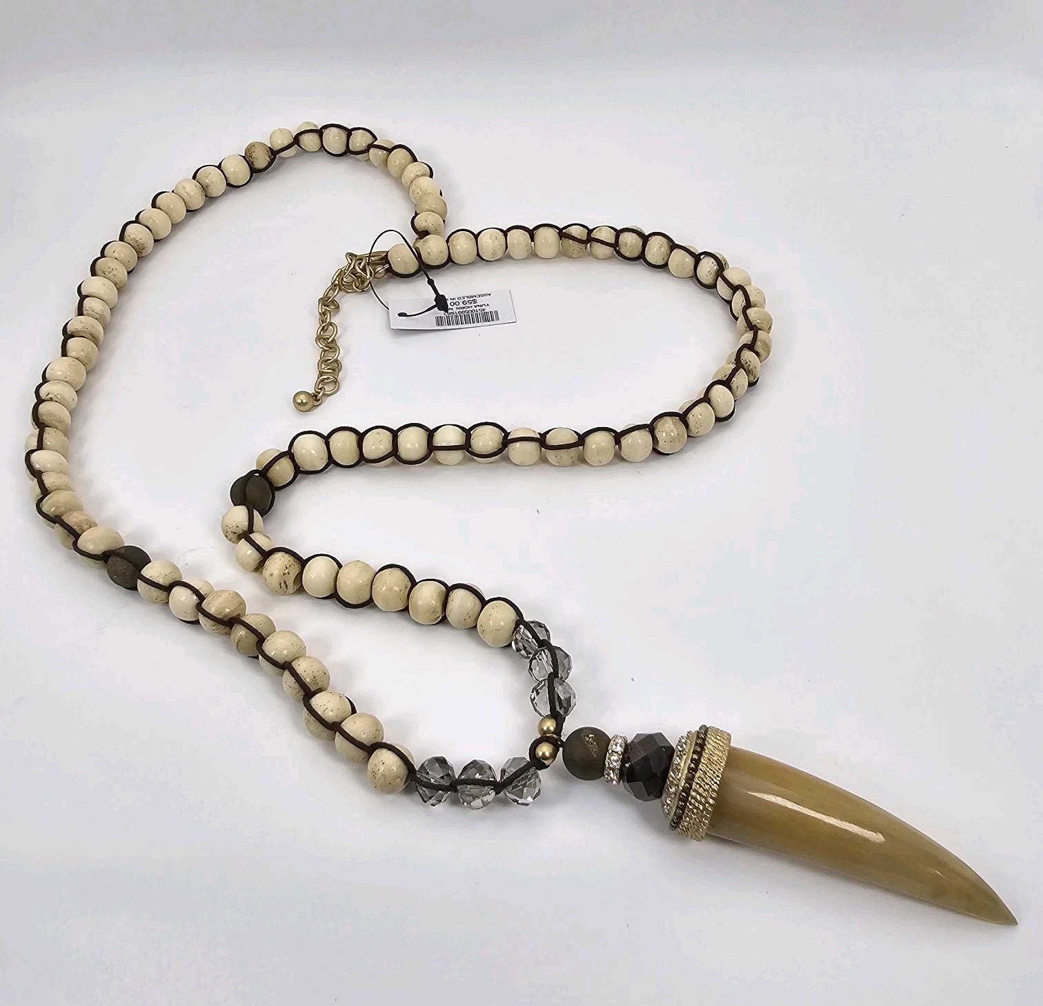 Soufeel Yuna Horn Pendant Necklace Boho Tribal Beaded Statement Jewelry New