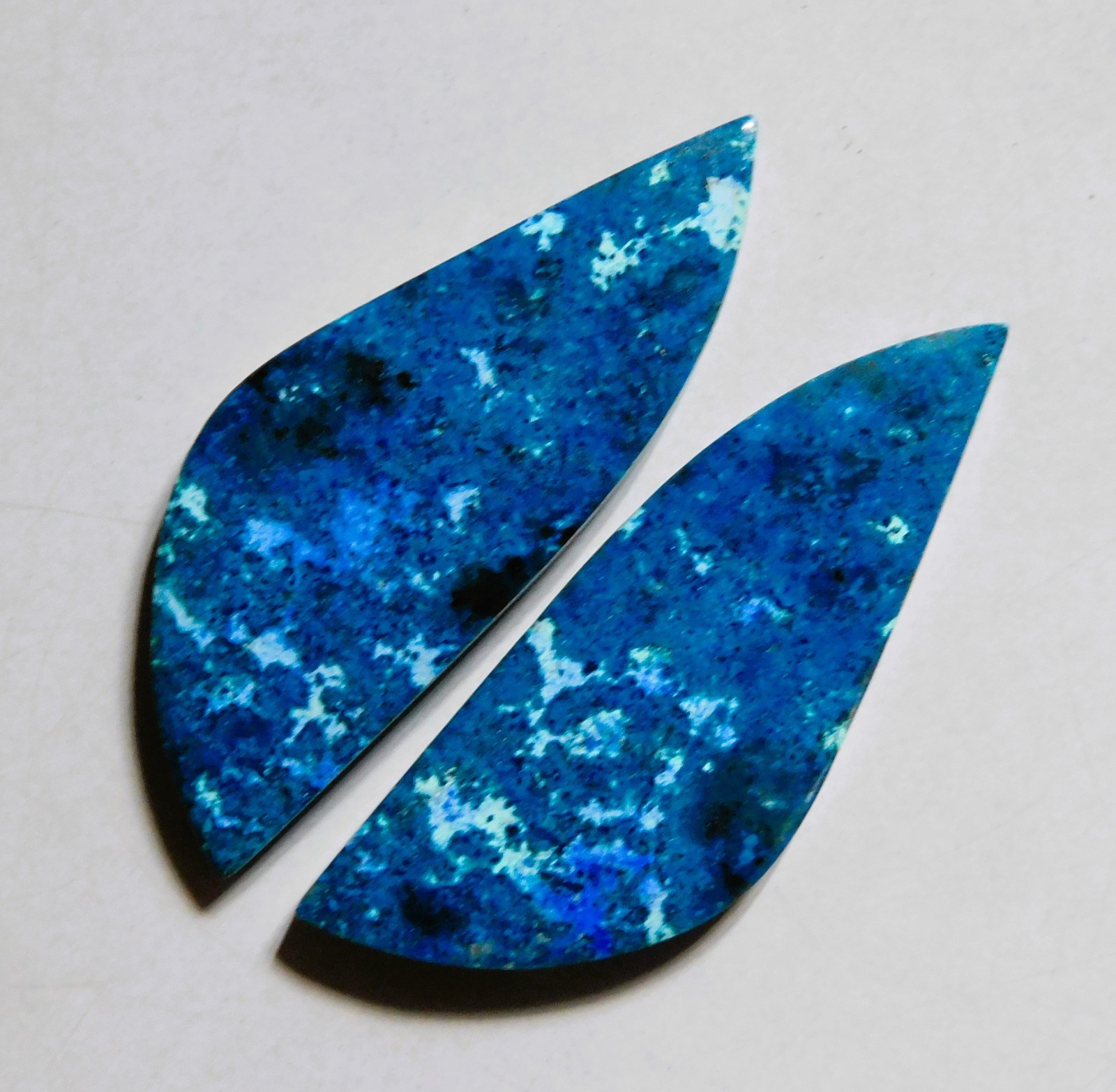 41.65 Cts Natural Shattuckite Cabochon Match Pair Gemstone 39.5X15MM