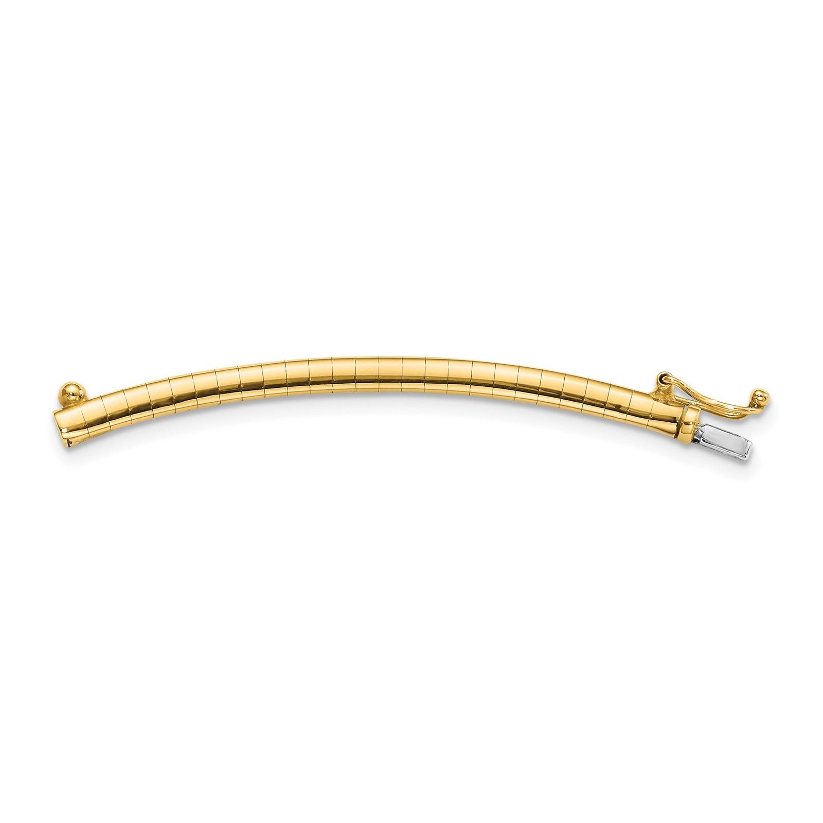 14K 3mm Standard Weight Domed Omega 2 inch Extender for Necklace Chain Womens