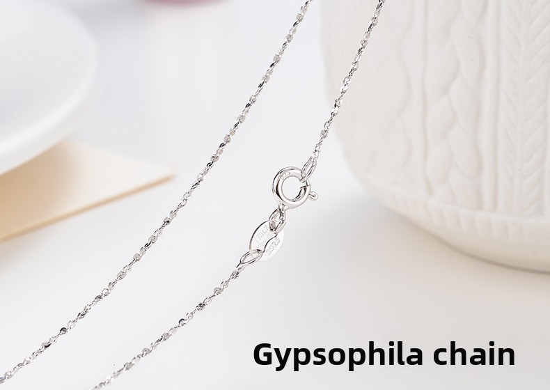925 Sterling Silver Chain Necklace 45cm Women Layered Dainty Jewelry Gift