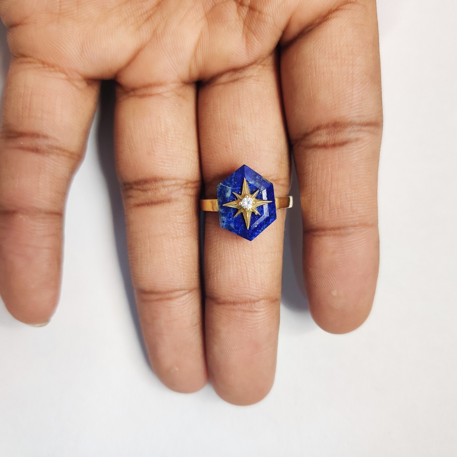 Lapis Lazuli Antique 925 silver vintage Victorian art deco handmade ring gift