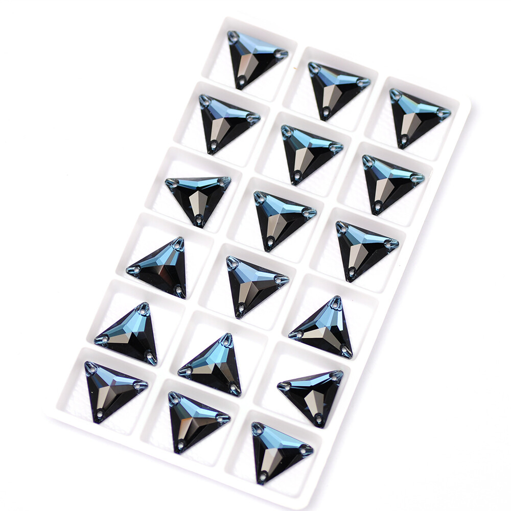 Triangle DIY Sewing Crystal Strass Sew On Stones Glass Beads FlatBack Rhinestone
