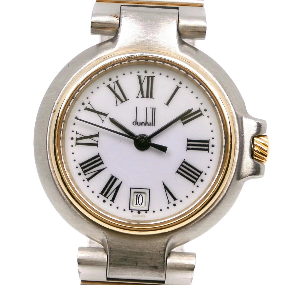 Dunhill Millennium wristwatch Stainless Steel Quartz Analog White Dial Ladies Us