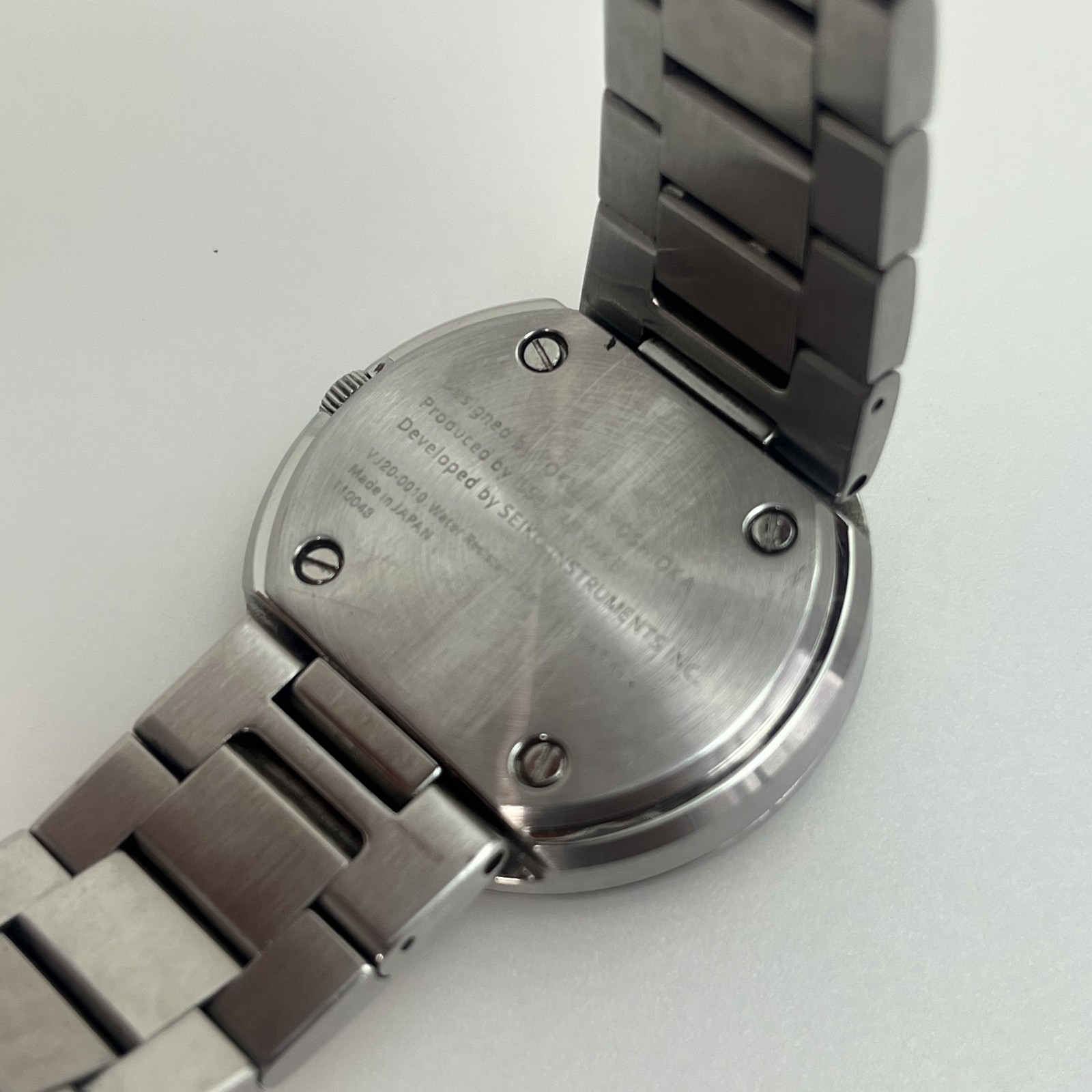 Seiko Issey Miyake TO NY0N001 by Tokujin Yoshioka Qz Silver Dial Japan#509B