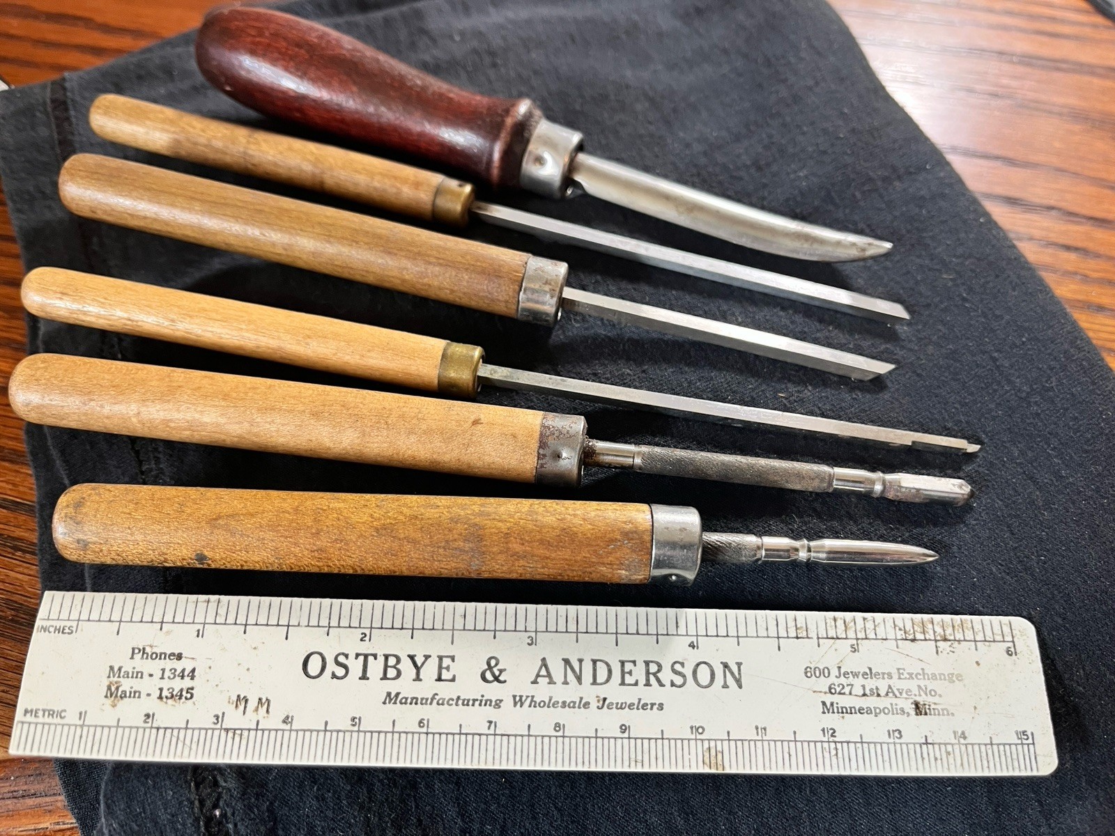 6 Vintage Lot Gravers Lathe Cutting Burnishing Watchmaker Watch Tools -2 Unique
