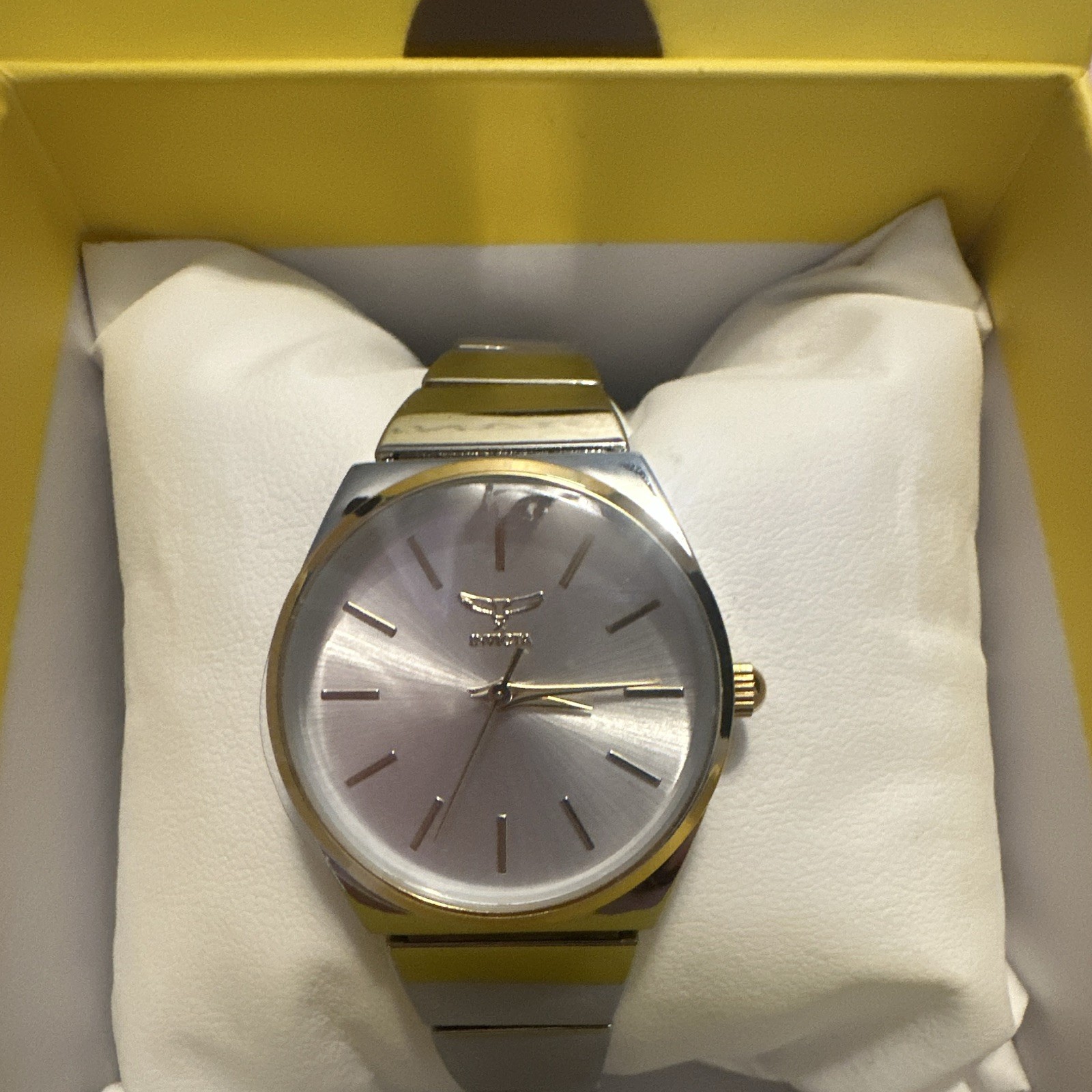Invicta Women’s Quartz Analog Watch Silver Dial Two-Tone SS Bracelet w/ Box