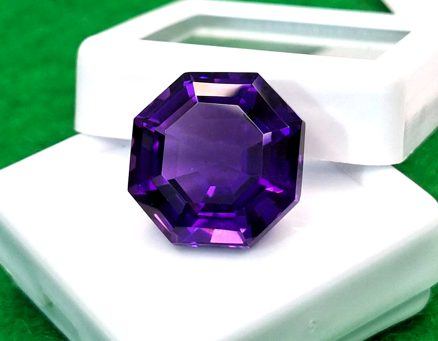Natural Purple Amethyst Octagon Cut 12-14 Ct Certified Loose Gemstone Eye Clean