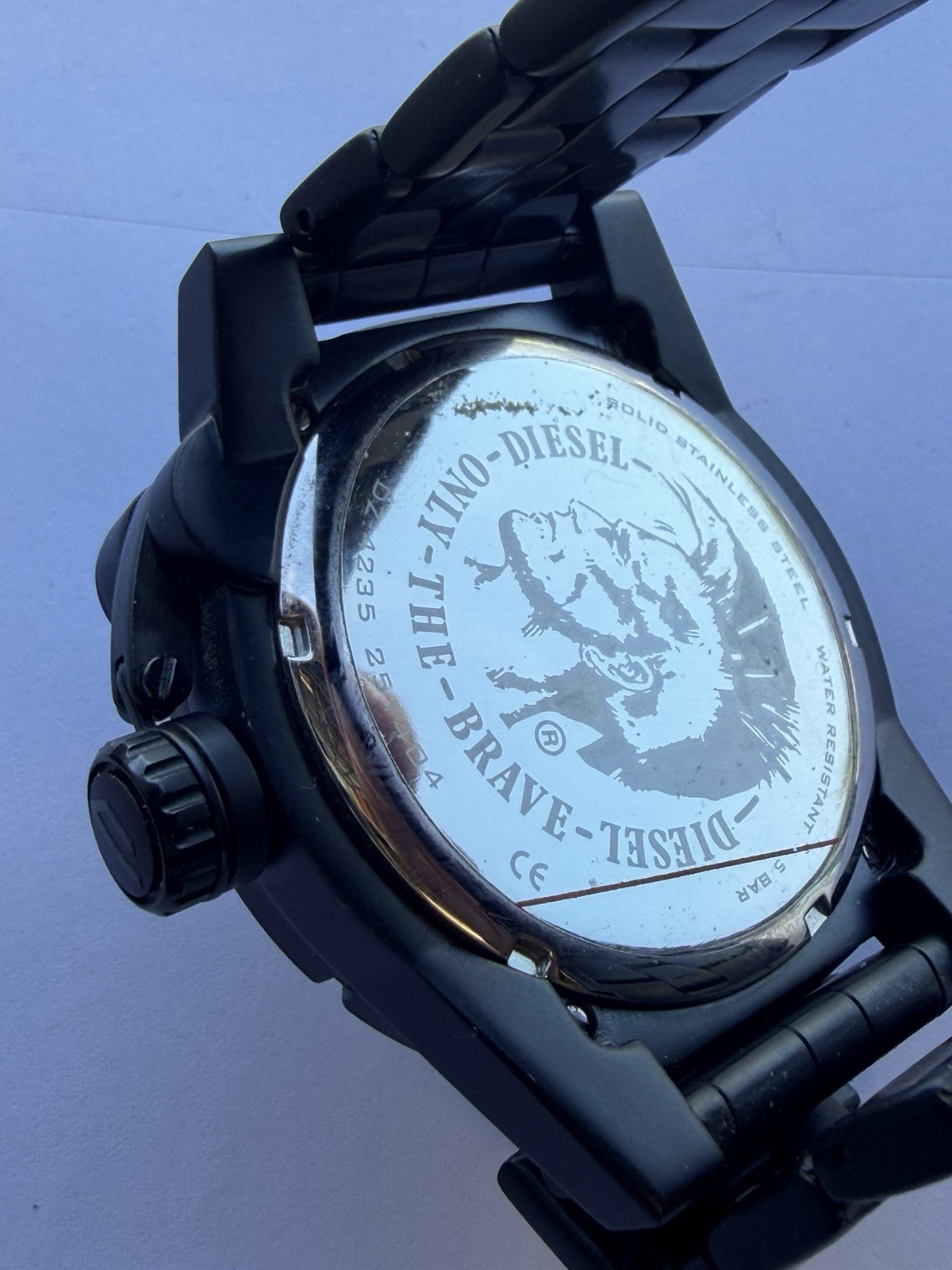 Diesel Black Ion Plated Oversized Men’s Watch 48.5mm ONLY THE BRAVE Wow!