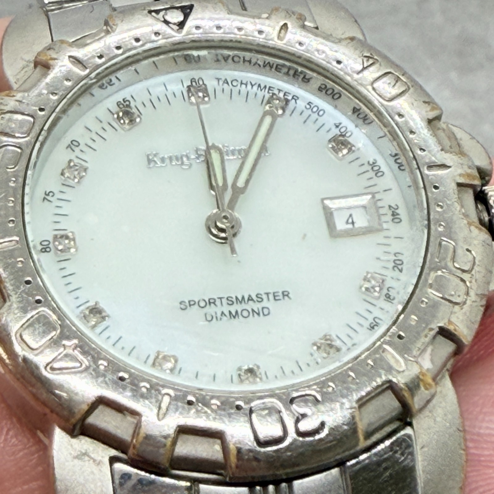Krug Baumen Sportsmaster Diamond Ladies Watch – Mother of Pearl – New Battery