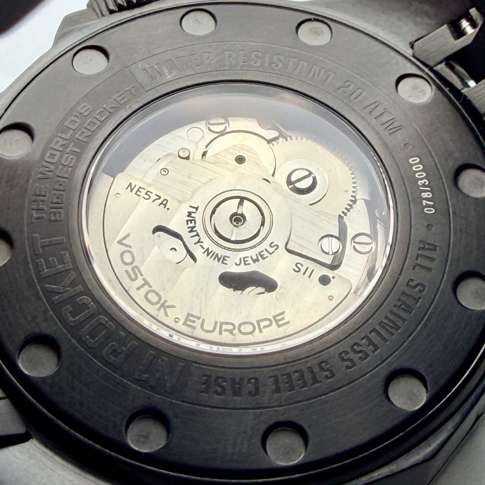 Vostok Europe N1 Rocket Automatic POWER RESERVE CALENDAR Ltd Ed Mens Watch NE57A