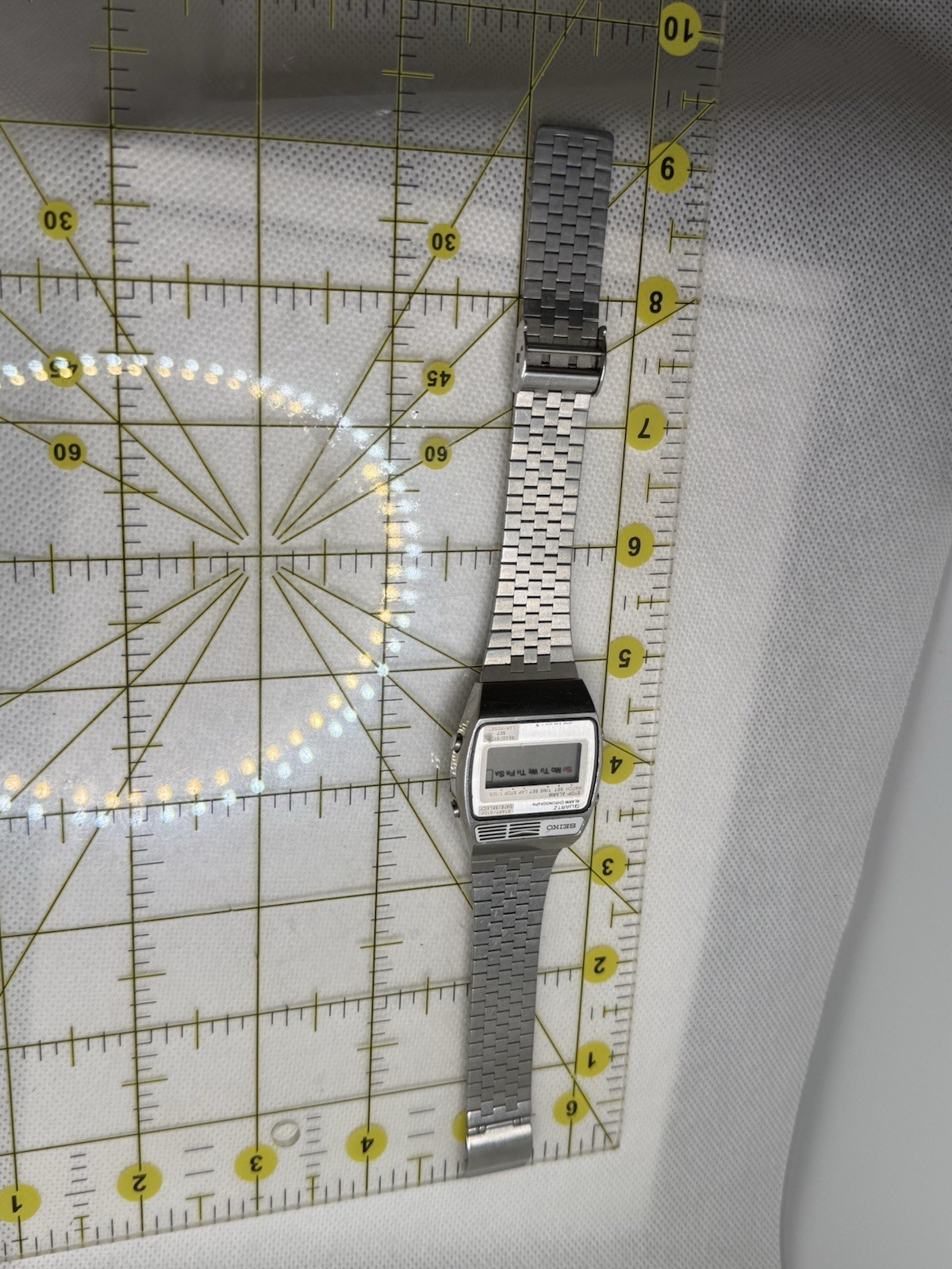 Seiko A159-4000 T Digital Watch Vintage Stainless Steel Untested Needs Battery