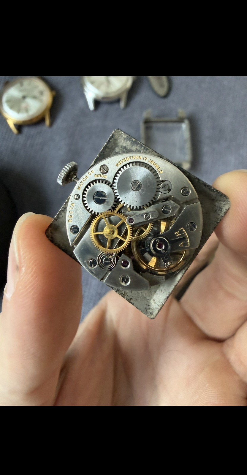 Recta majex watch manual winding all steel gorgeous dial and case