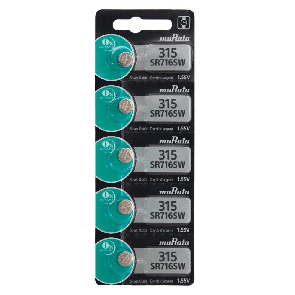 Murata Silver Oxide 315 1.55V Batteries 10 Pcs – Replaces Sony