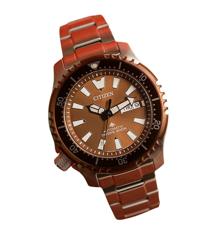 Citizen Promaster Automatic Brown Dial Day Date Indicator Men’s Watch NY0164-65X