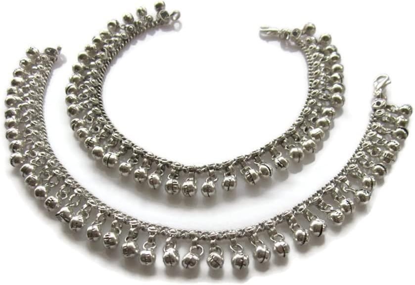 Foot Jewelry Set: Handcrafted Silver Anklet with Dainty Bells for Every Occasion