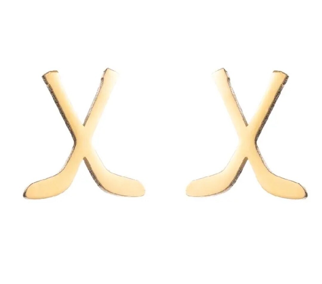 Field Hockey Earrings Gold Silver Color Petite Earring Women’s Jewelry 88H28