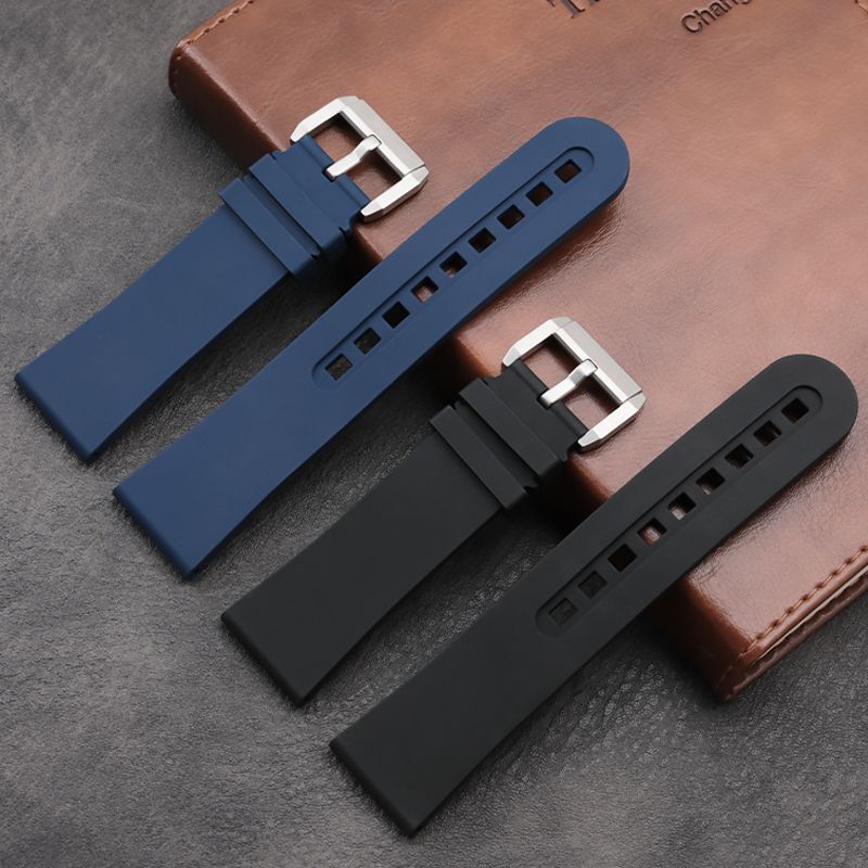 23mm Fluorine Rubber Strap Wrist Band Fits Blancpain Fifty Fathoms 5015 5200