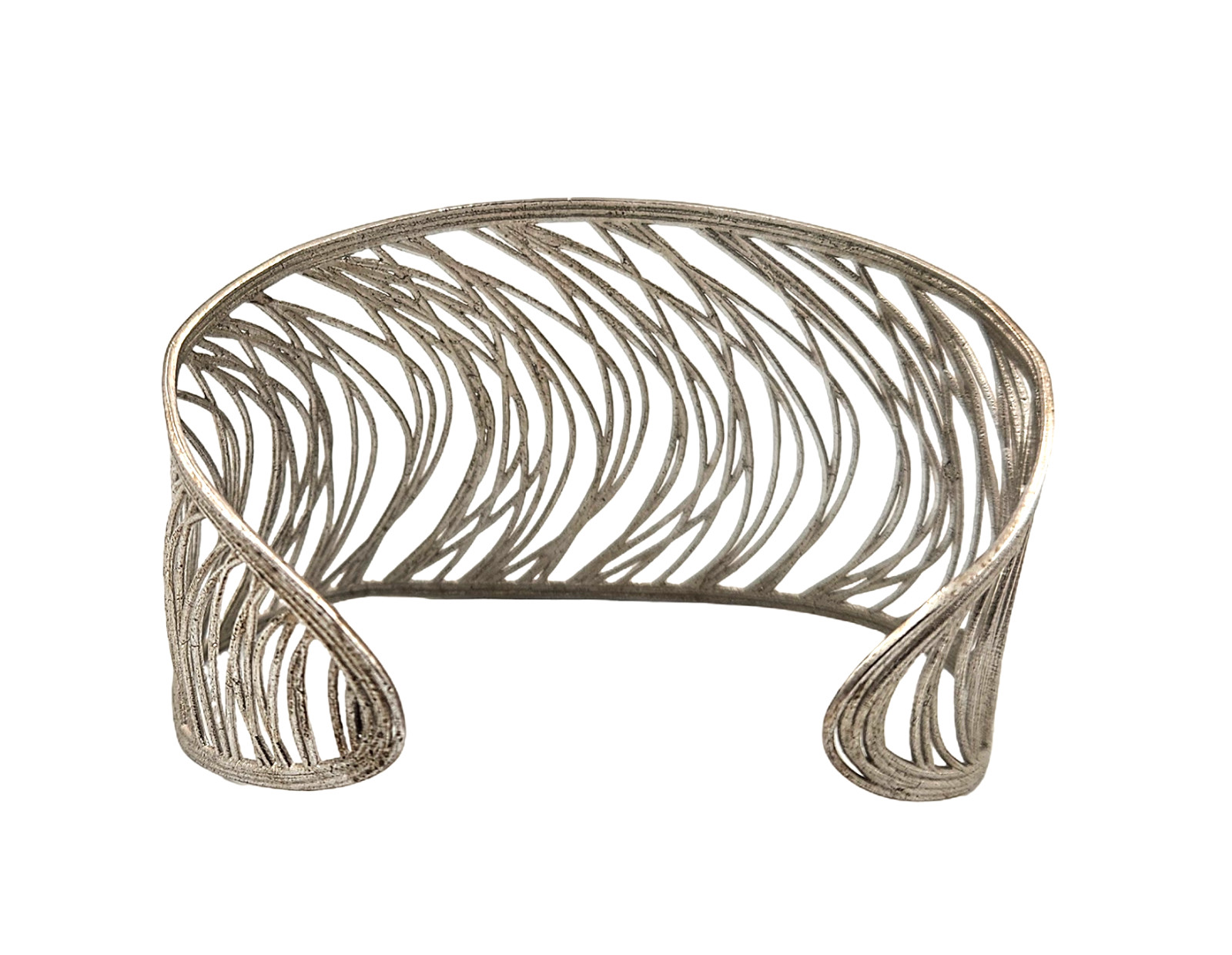 RCI Royal Chain Inc. W1211 Italian Silver 925 Wirework Cuff Bracelet