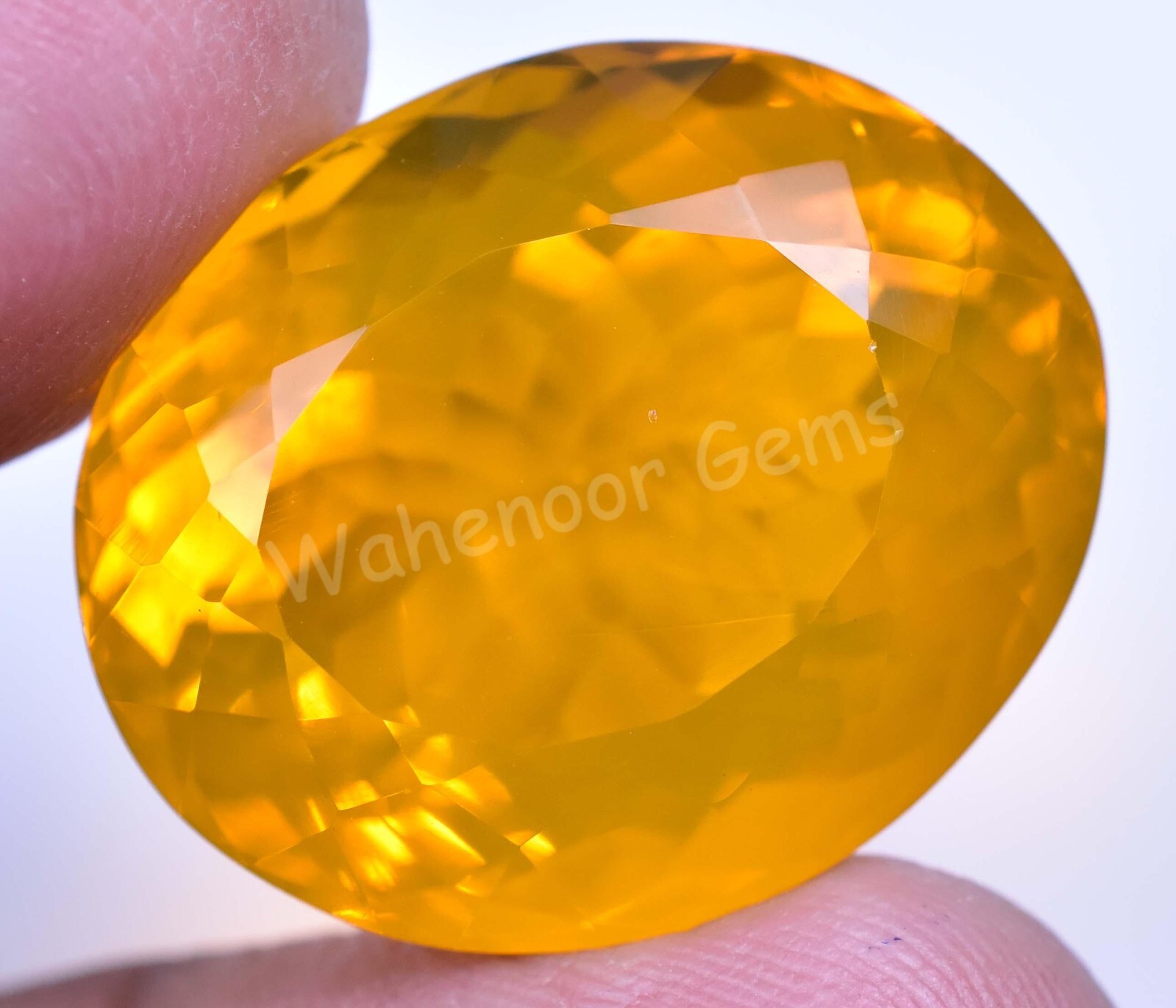 Natural Orange Opal 40.55 Ct Oval Welo Mexican Unheated Rare Gemstone Certified