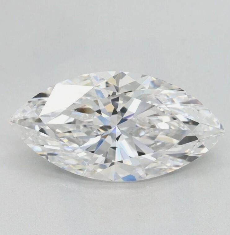 Lab-Grown 0.12 Ct CVD Diamond 1 Pc Marquise 2.5 x 4.5 mm IF Clarity Certified
