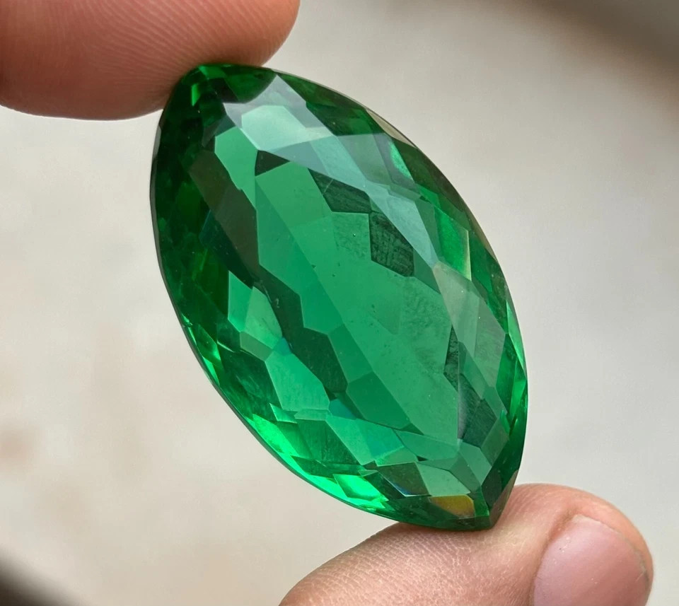 79 Ct Natural Colombian Emerald Green Marquise Cut Certified Loose Gemstone