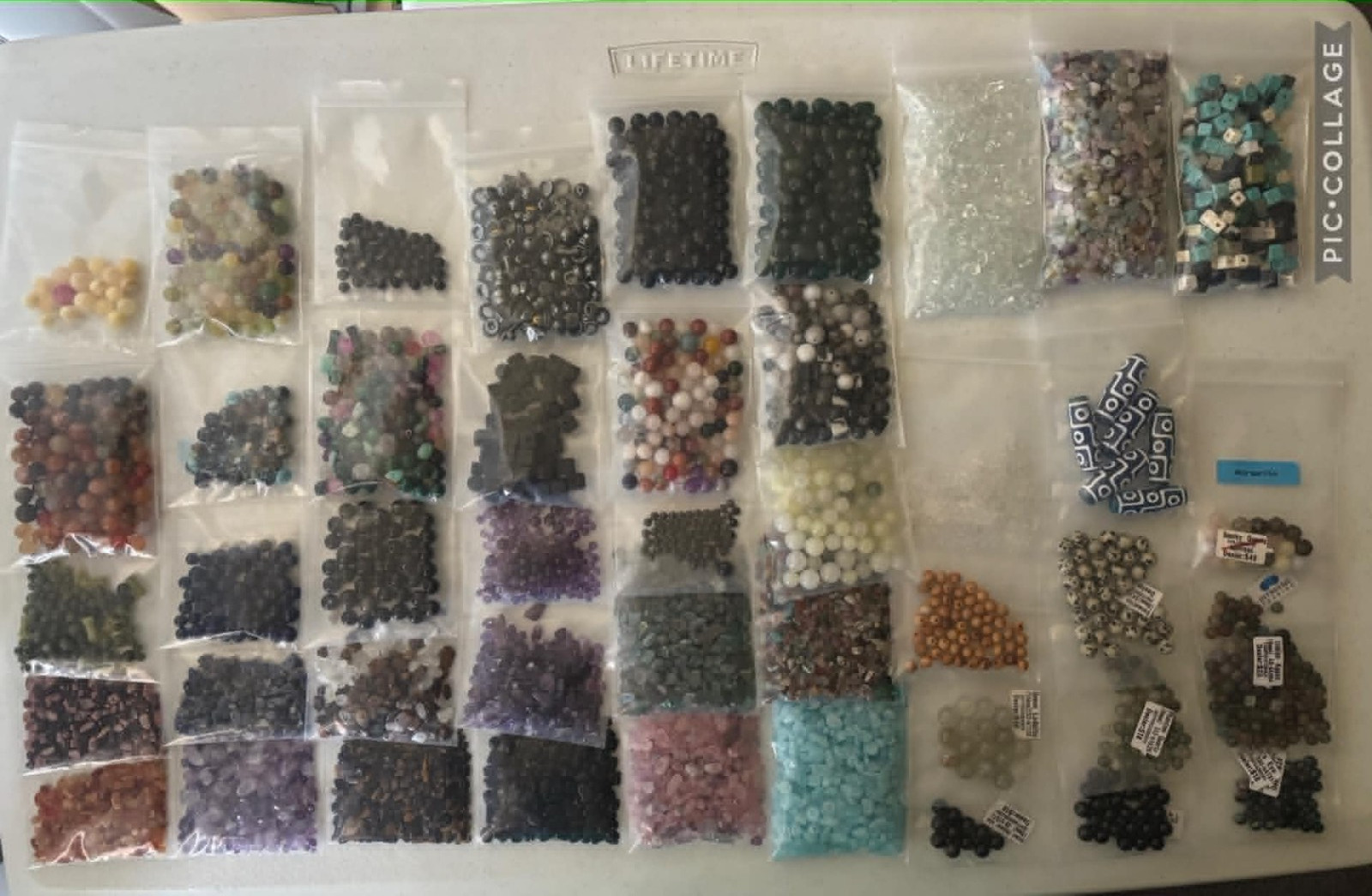 Huge Jewelry Making Destash Gemstone Beads Findings Crystal Tec Bulk Lot, 20 lbs