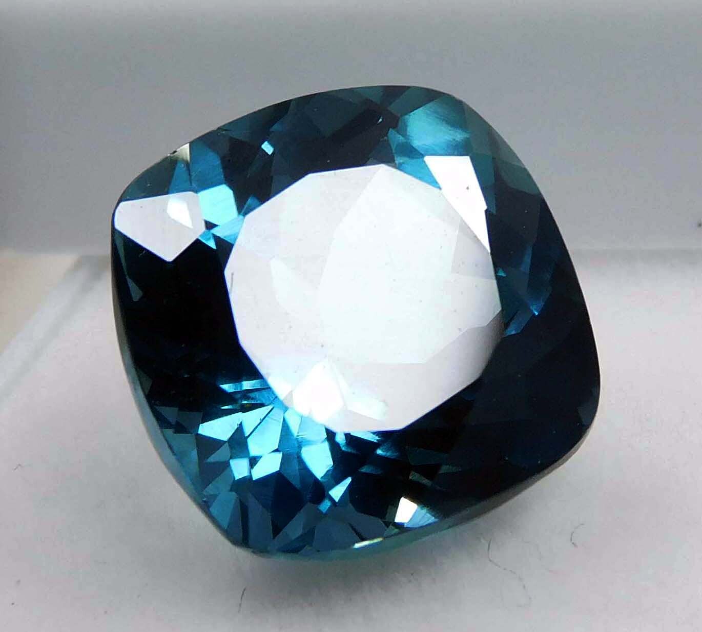 9.60 CT+ Natural Blue Montana Sapphire Cushion Cut CERTIFIED Loose Gemstone