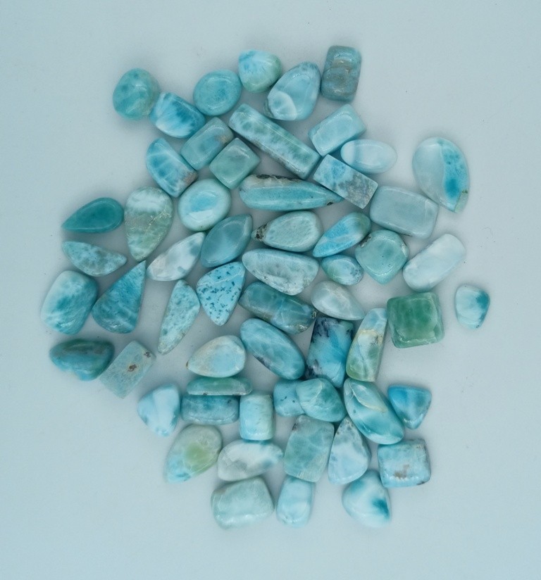 Handmade Natural Larimar cabochon gemstones For Fancy Jewelry Making 71393