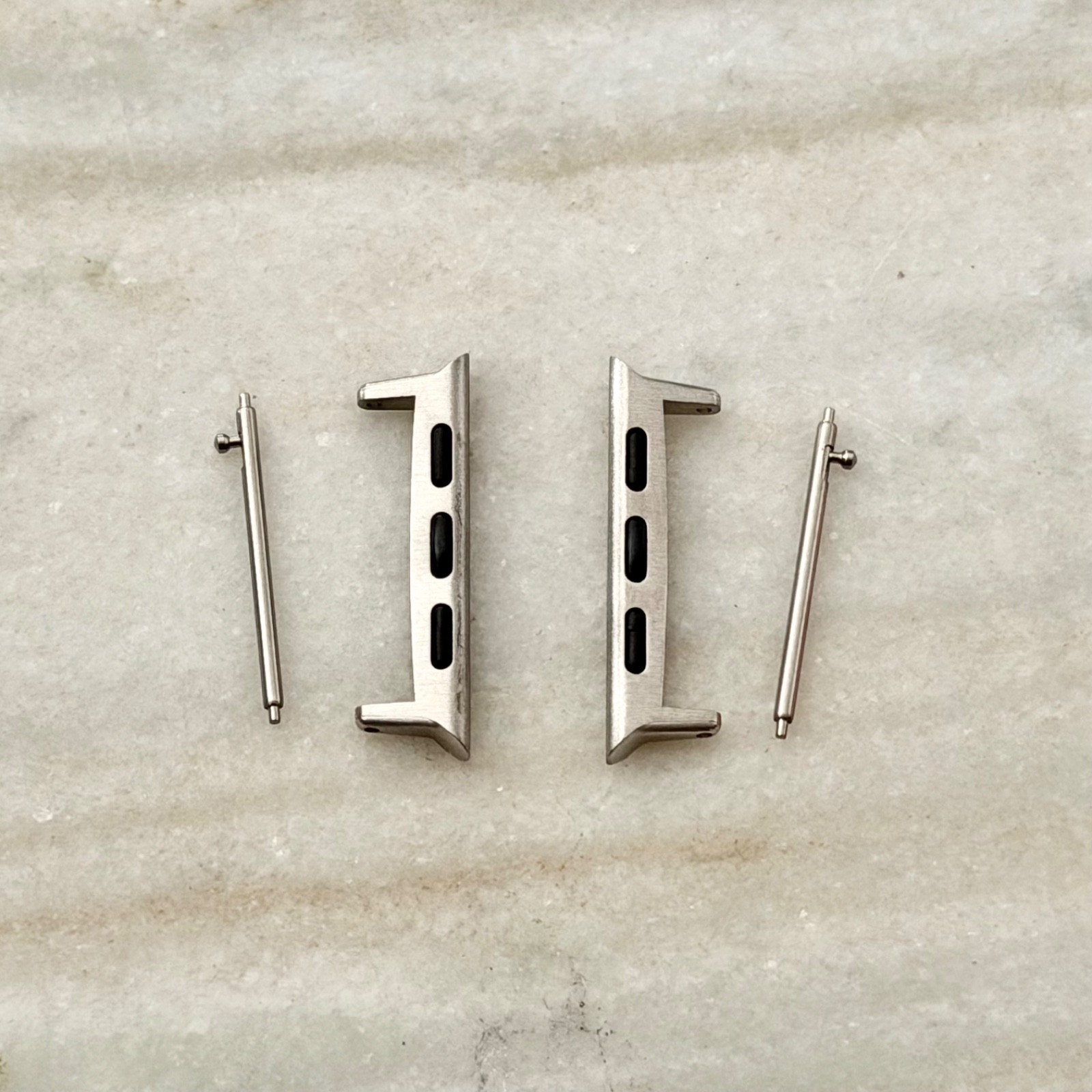 Apple Watch Band Connectors, 24mm Strap Adapters, Stainless Steel, Gold, Silver
