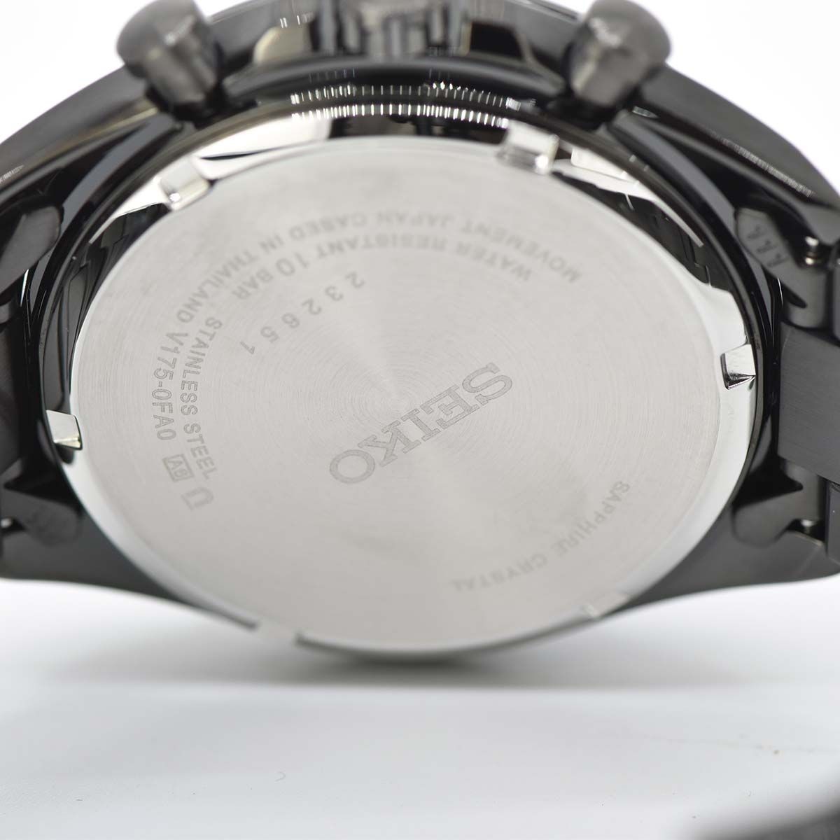 Watch SEIKO SBPY169 Solar Chronograph Black SS 23s68 1