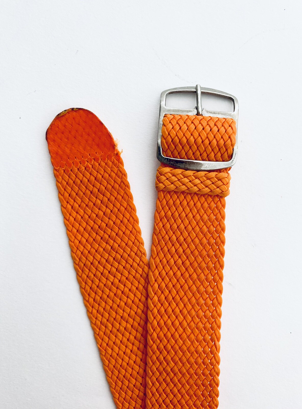 Orange Nylon Mesh Weave Military Watch 1 Piece Strap W 22 mm New
