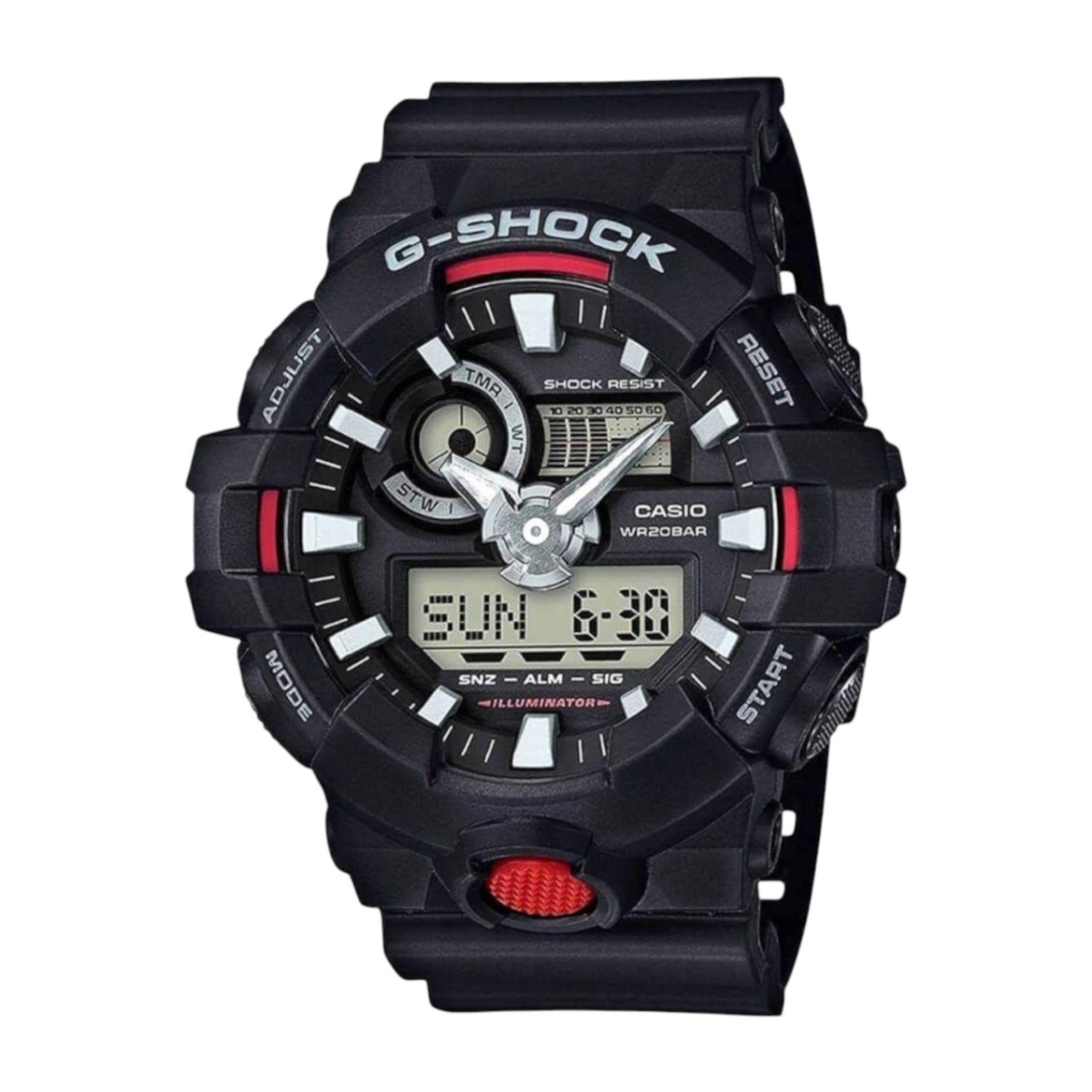Casio G-Shock GA-700-1A Black Resin 200m Waterproof Sports Watch Used