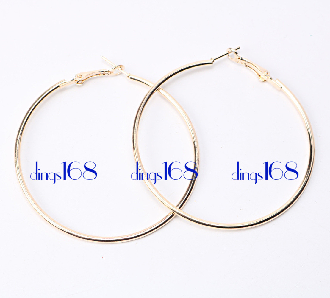 18K Gold Filled Tarnish-Free Small -eXtra Large Many Size Thin Hoop Earrings E3R