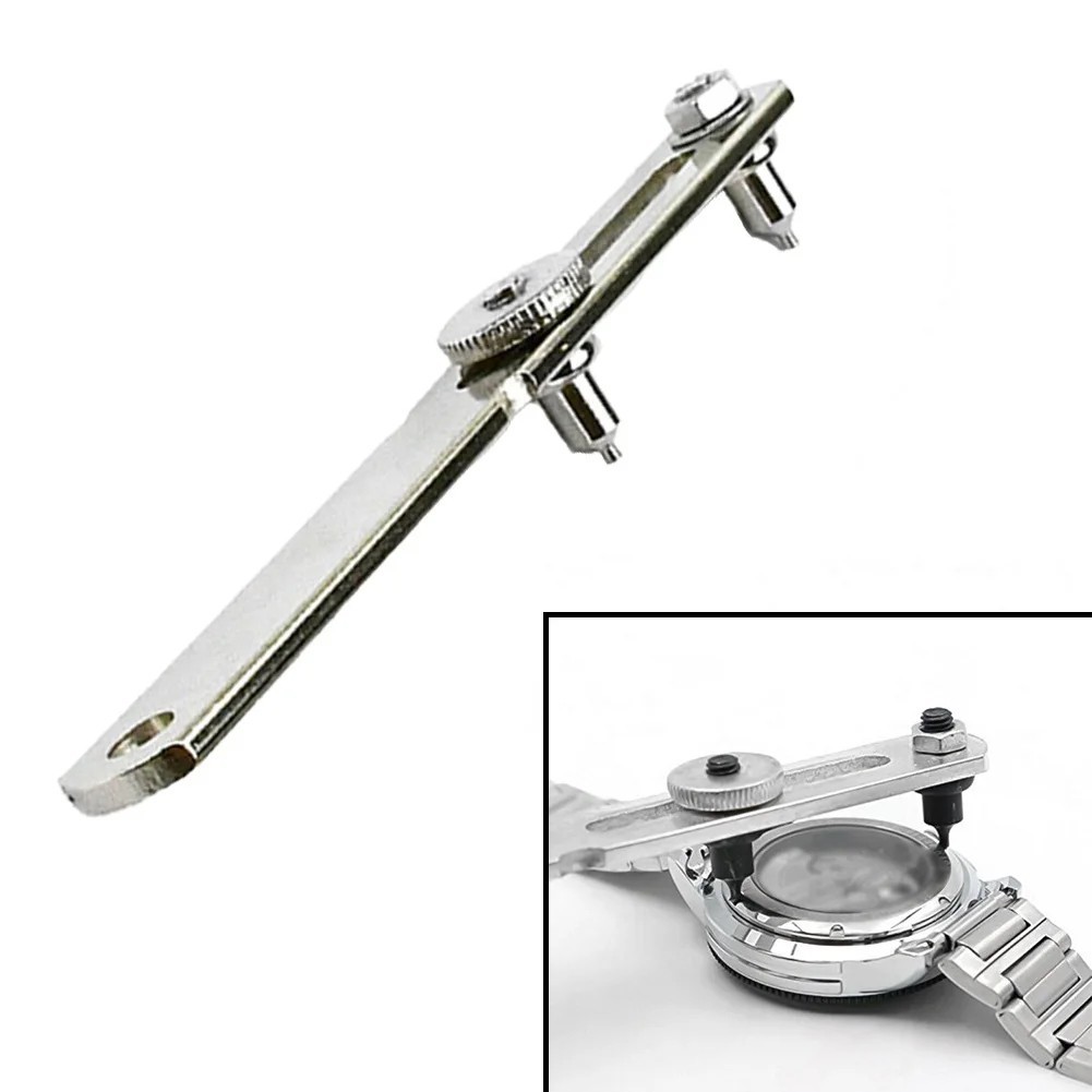 Adjustable Watch Back Case Opener Remover Stainless Steel Wrench Repair Tool Kit
