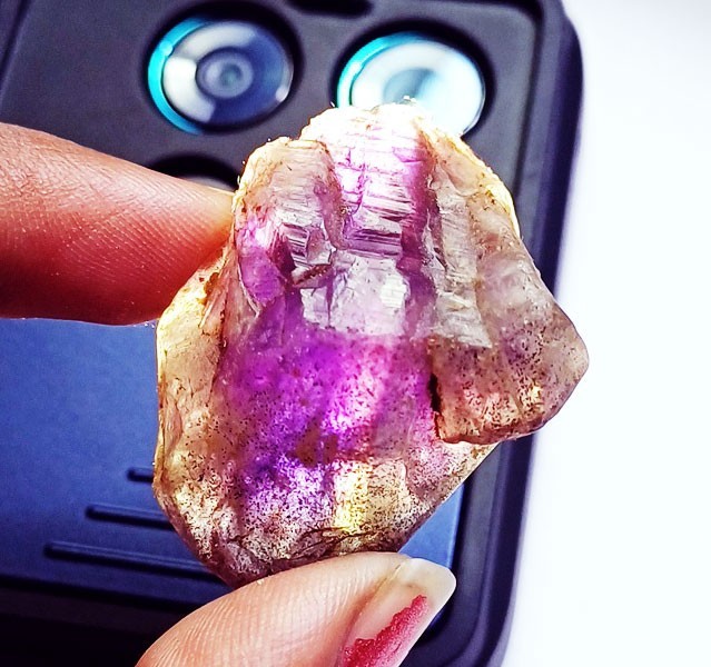 Loose Gemstone 97.95 Ct Certified Natural Bi-Color Ametrine Rough With Free Gift