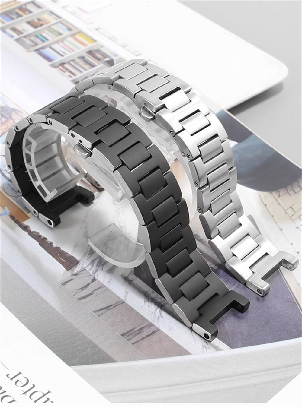 Solid Precision Steel Strap For Pasha de Cartier WSPA0013/W31077U2 Buckle Band