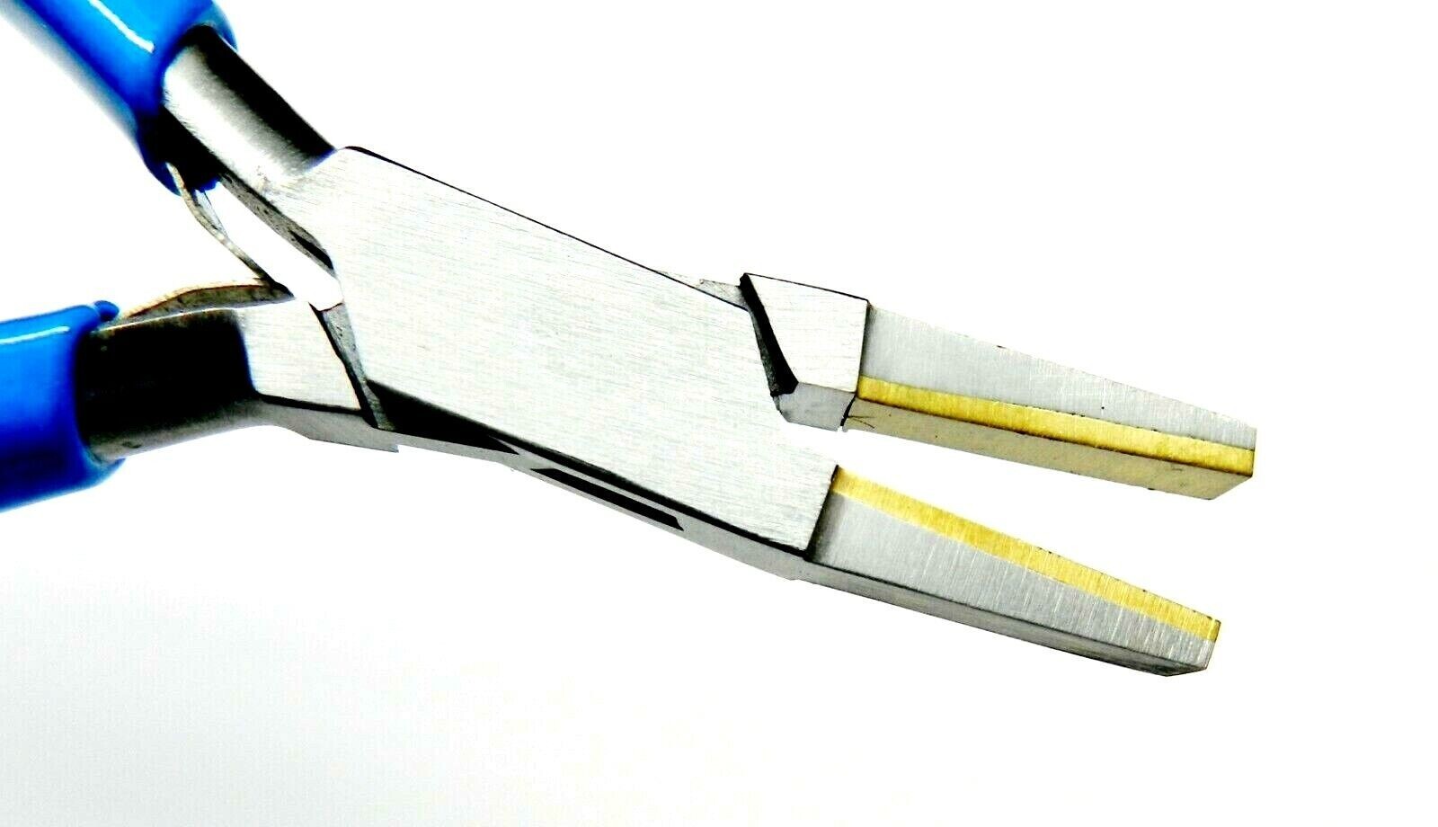 Plier Brass Jaws Flat Nose Pliers Lined with Brass Holding Bending Straightening