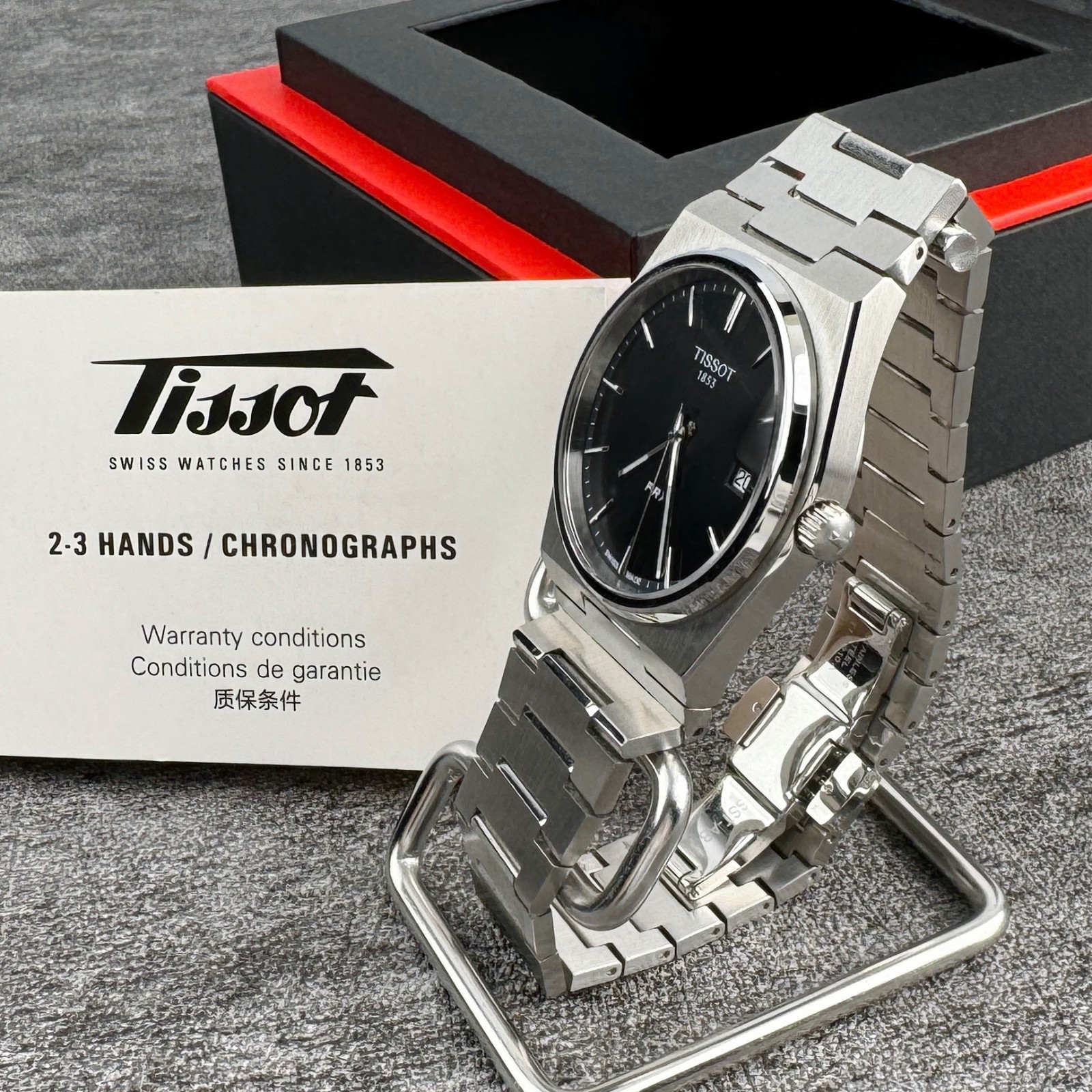 TISSOT PRX T Classic -STAINLESS STEEL Black DIAL Men’s WATCH T137.410.11.051.00
