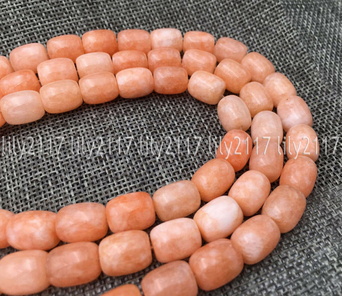 9x11mm Orange Jade Gemstone Zoisite Drum Barrel Cylinder Loose Beads 15” Strand