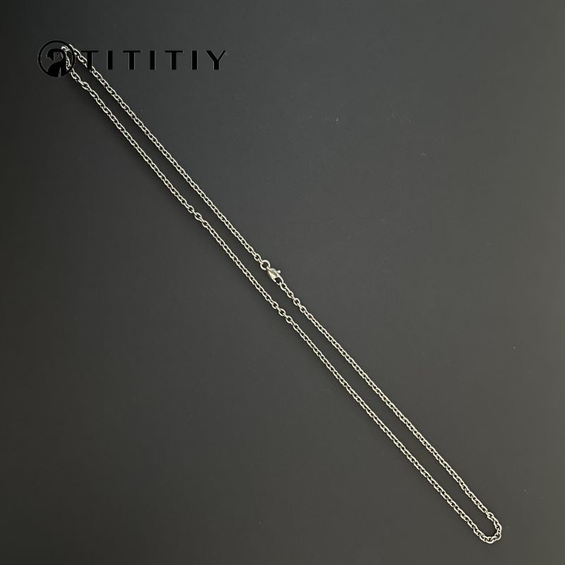 New Pure Titanium Necklace O-Chain Width 3mm Anti Allergic Fashion Easy To Match