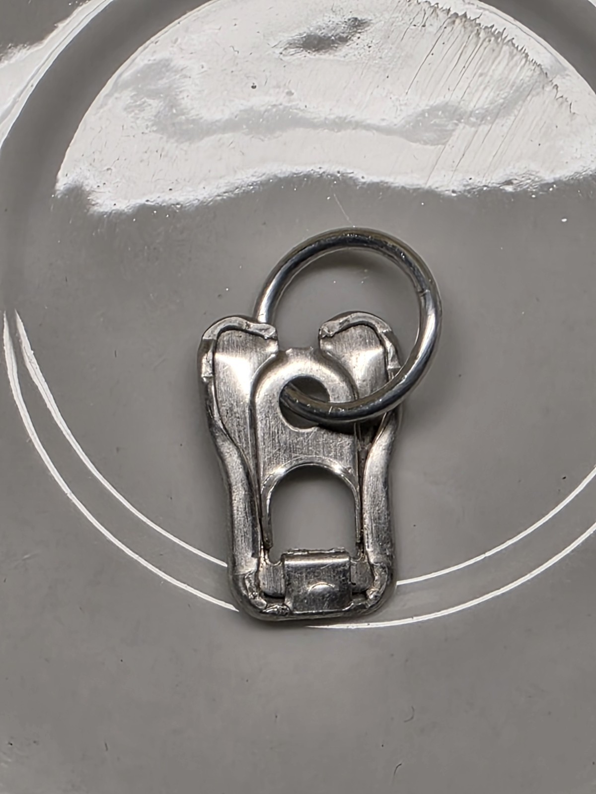 Vintage Silver Aluminum Pull Tab Can Tab Charm Necklace – “Charm Only” Upcycle