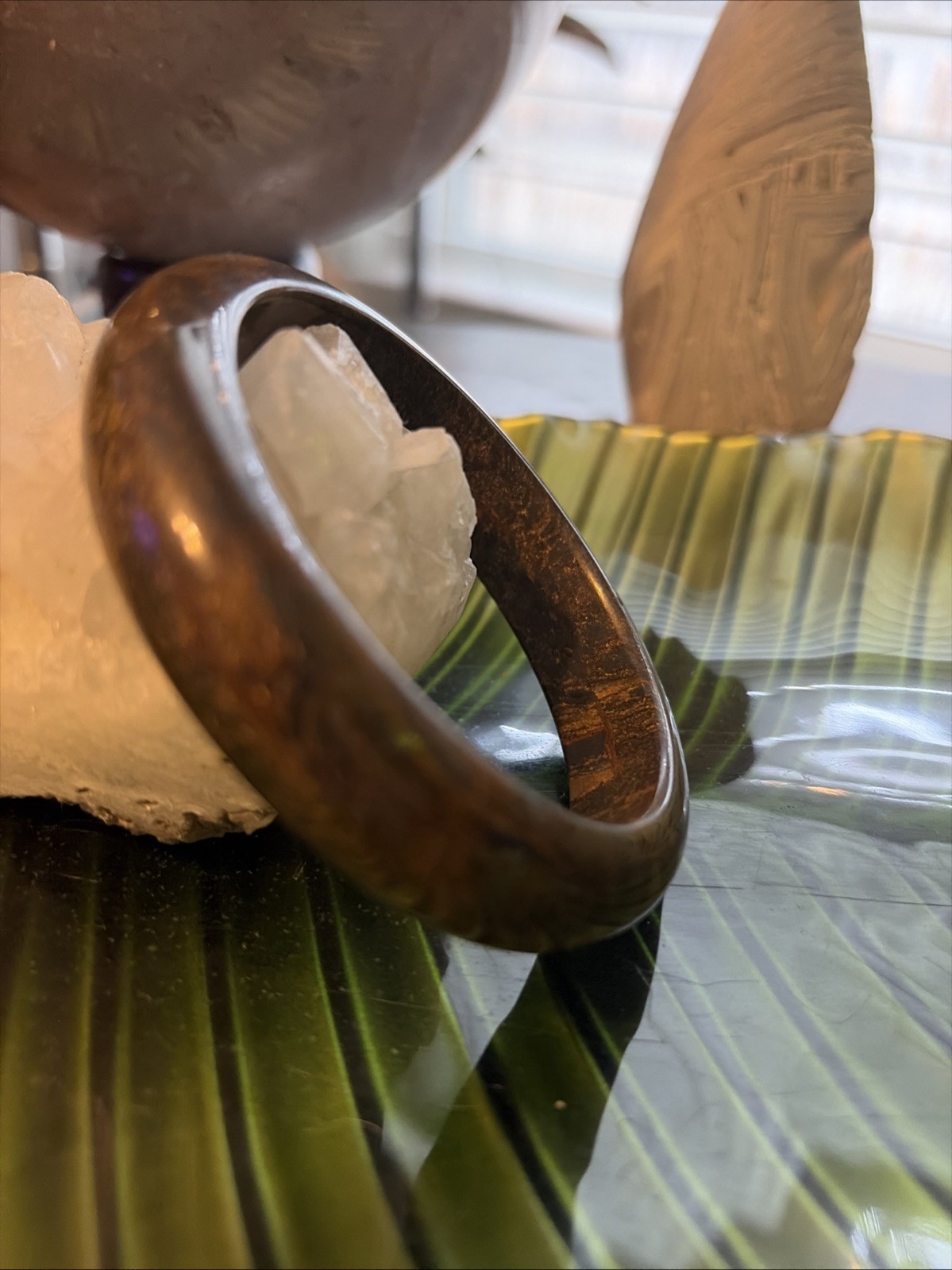 Iron Tiger Eye Hard Bangle 63.5 Mm