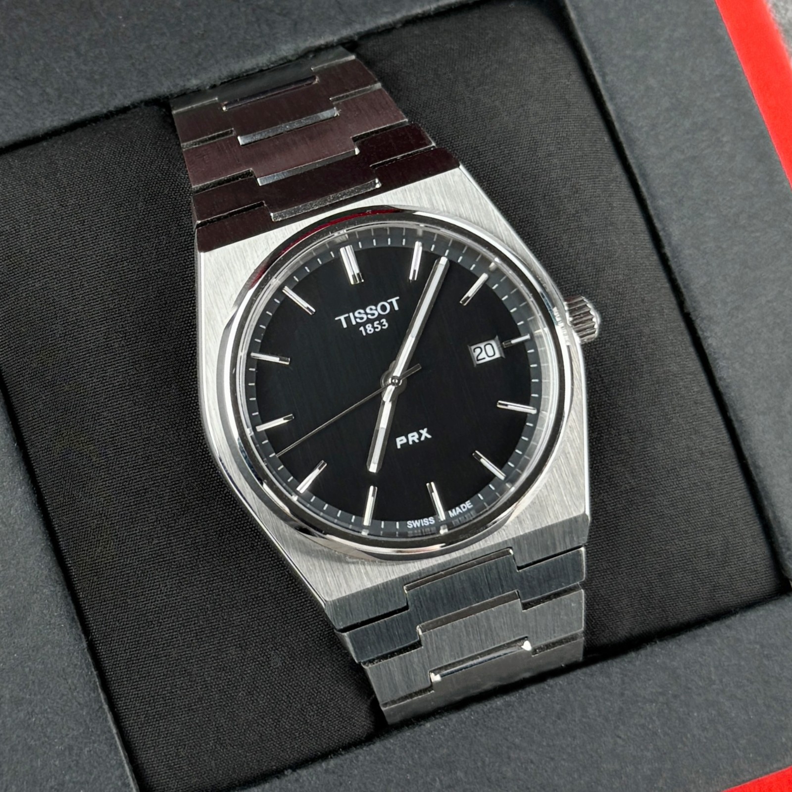 TISSOT PRX T Classic -STAINLESS STEEL Black DIAL Men’s WATCH T137.410.11.051.00