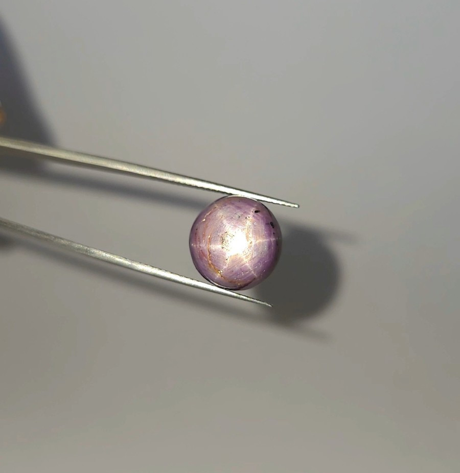Natural 19.35 ct Star Ruby Pink Round Cabochon untreated loose gemstone