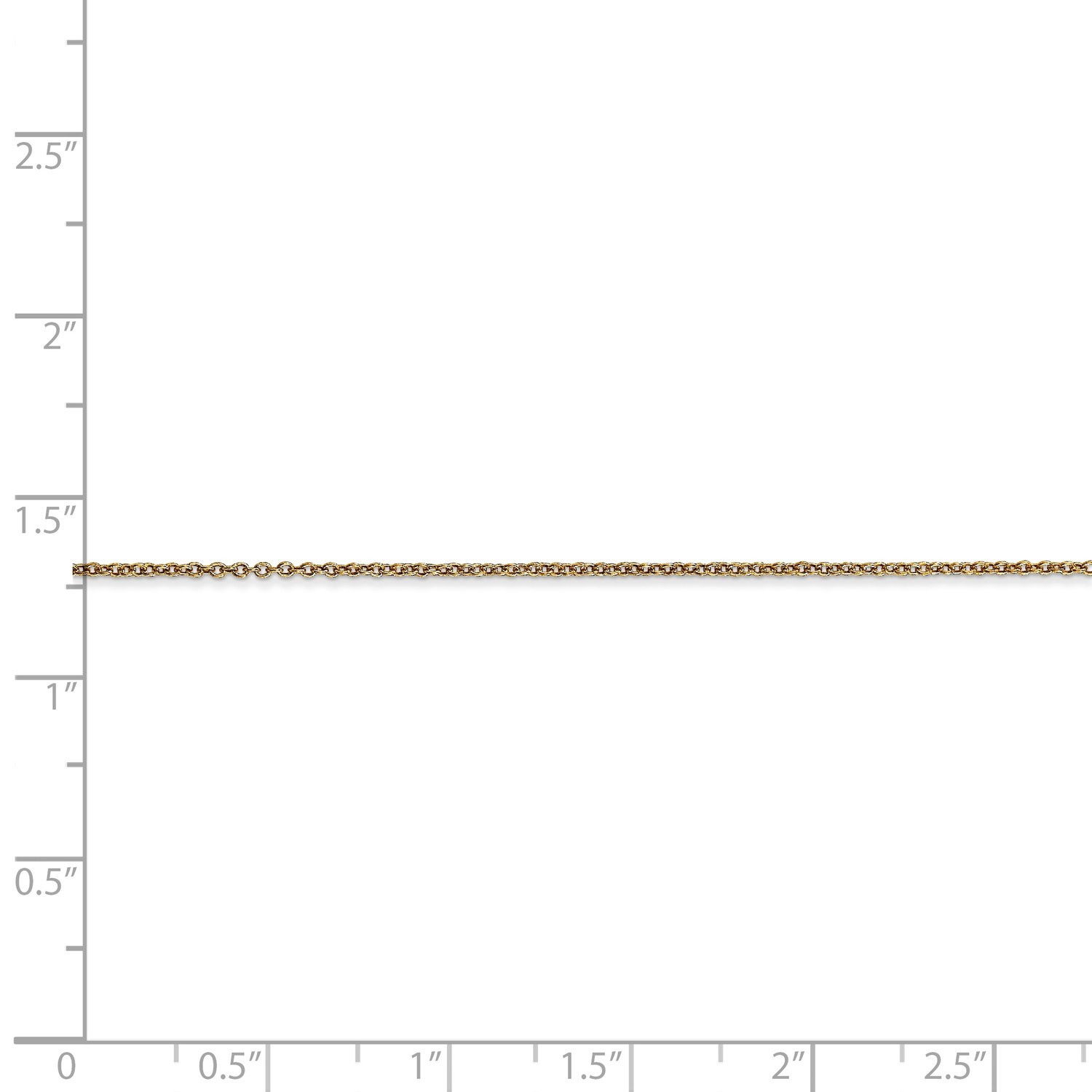 14k Yellow Gold 0.90mm Solid Cable Pendant Chain w/ Spring Ring Clasp 14″ – 24″
