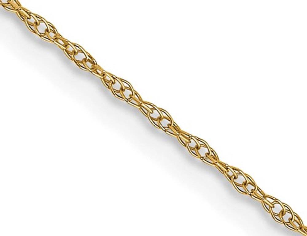 24 inch 6R Rope Chain in 14 Karat Yellow Gold .6mm