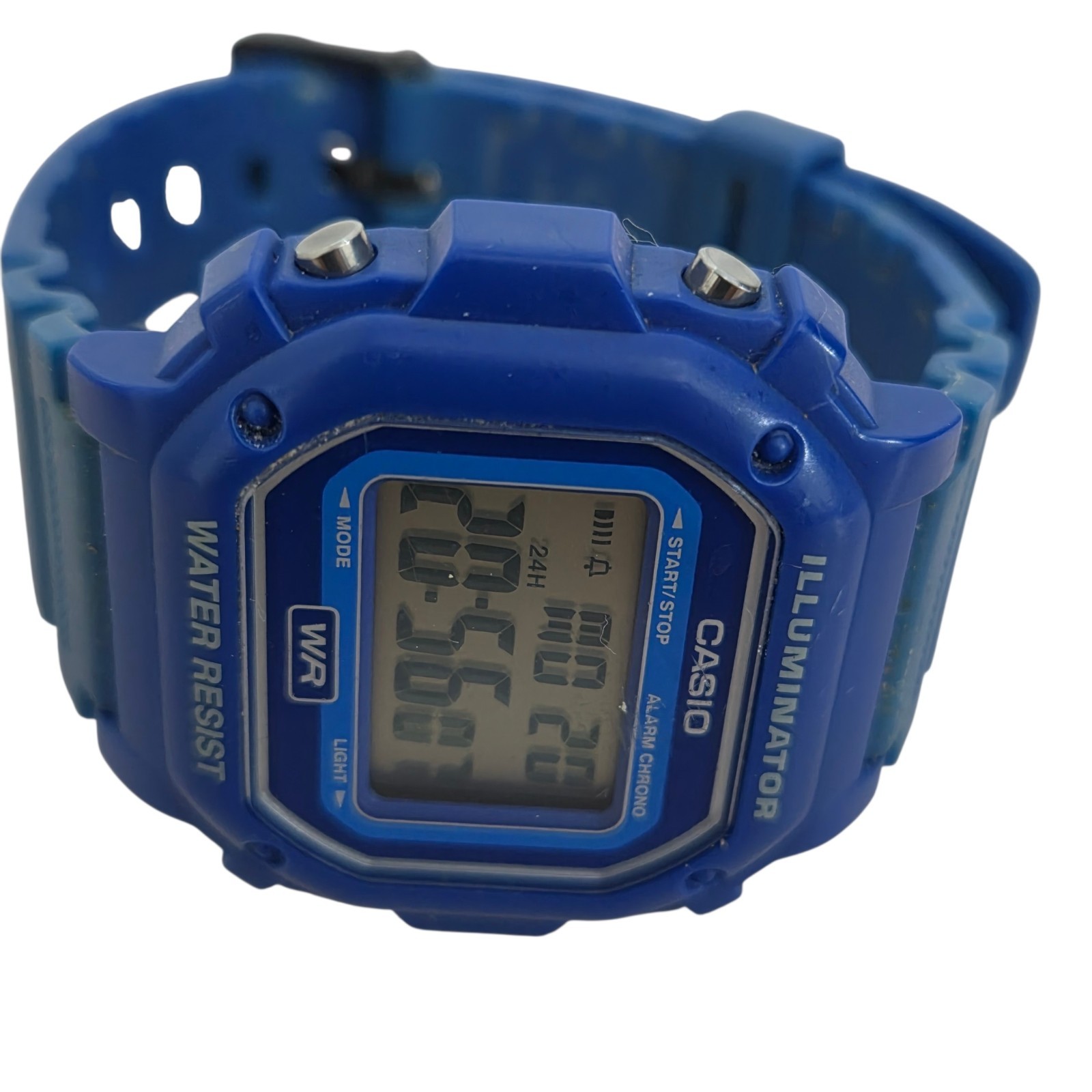 Blue Casio 3224 F-108WH Digital Wrist Watch Works Great
