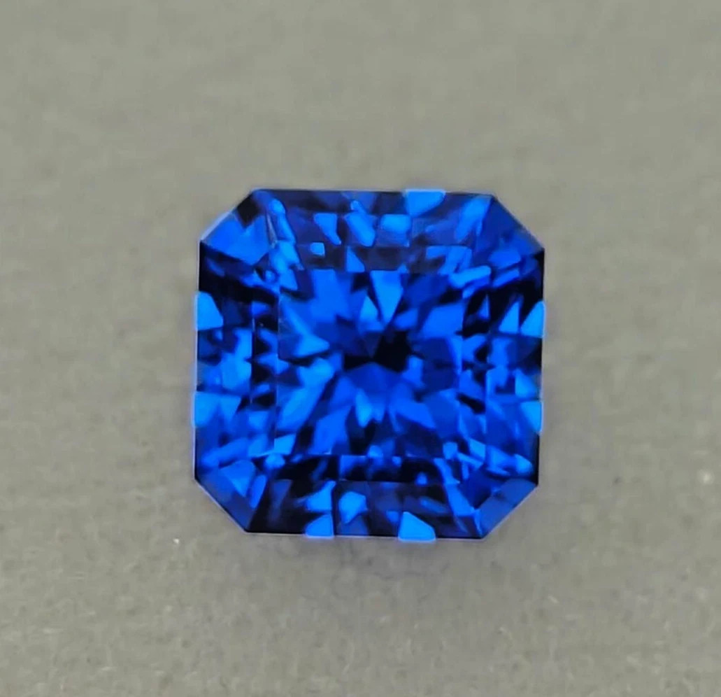 9.70 Ct Natural Ceylon Blue Sapphire Asscher Shape Loose Gemstone AAA Certified